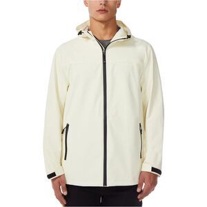 32 Degrees Mens Hooded Raincoat, Yellow, 2XL, DM